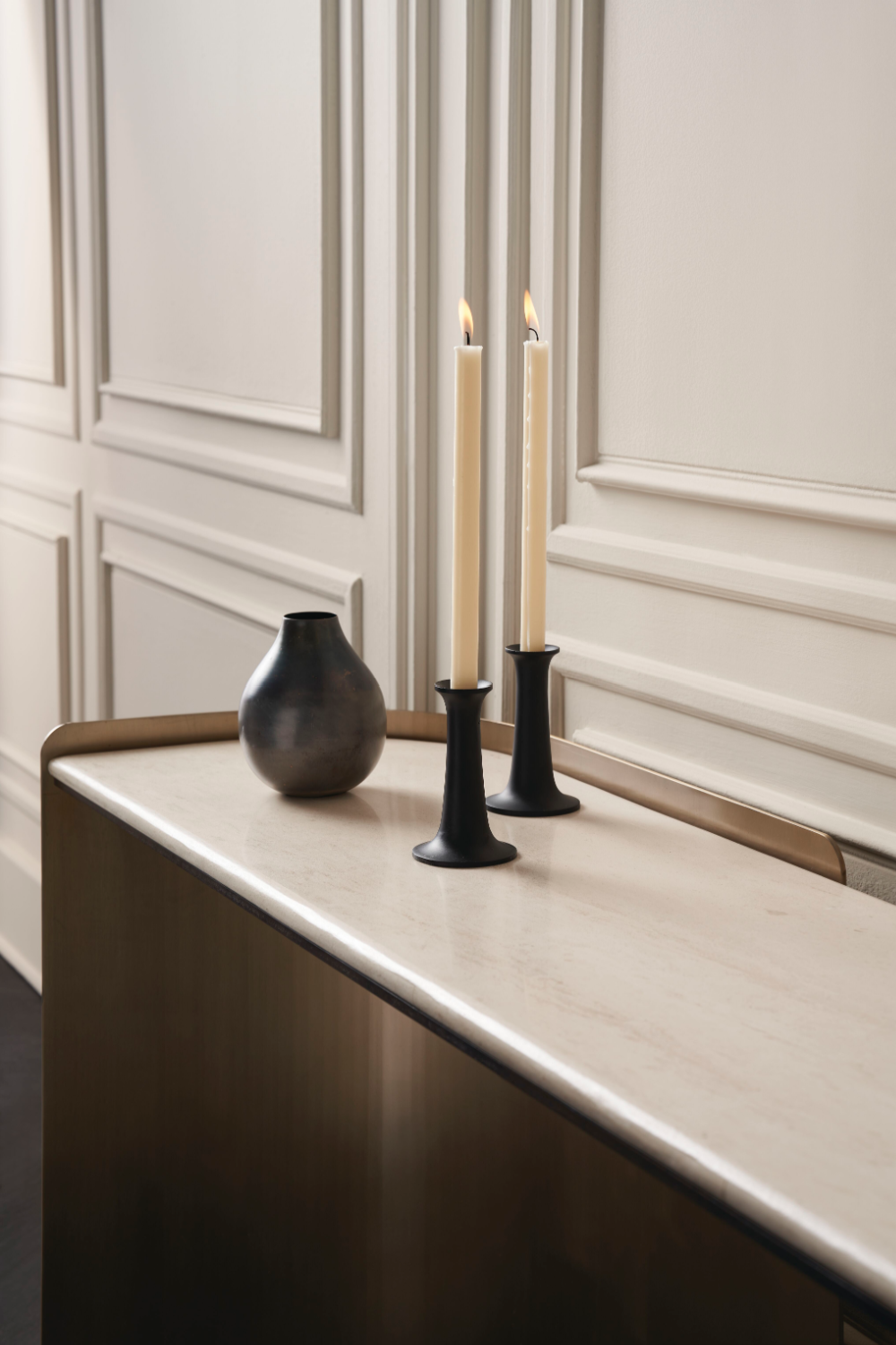 Cream Travertine Modern Desk | Caracole Movement | Caracole.eu.com