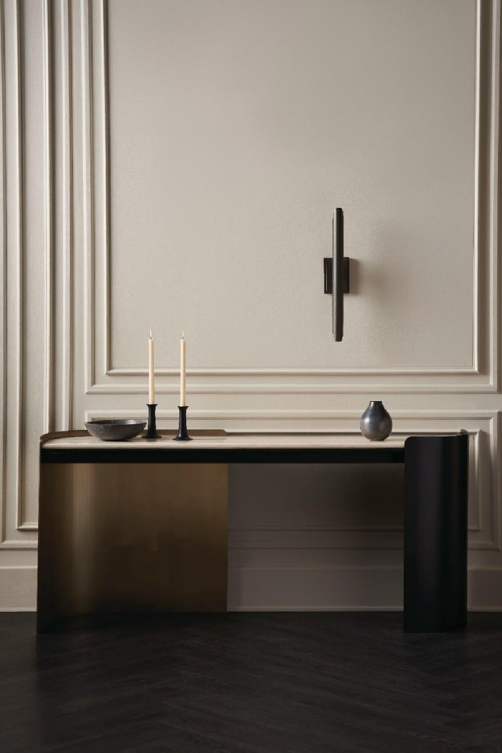 Cream Travertine Modern Desk | Caracole Movement | Caracole.eu.com