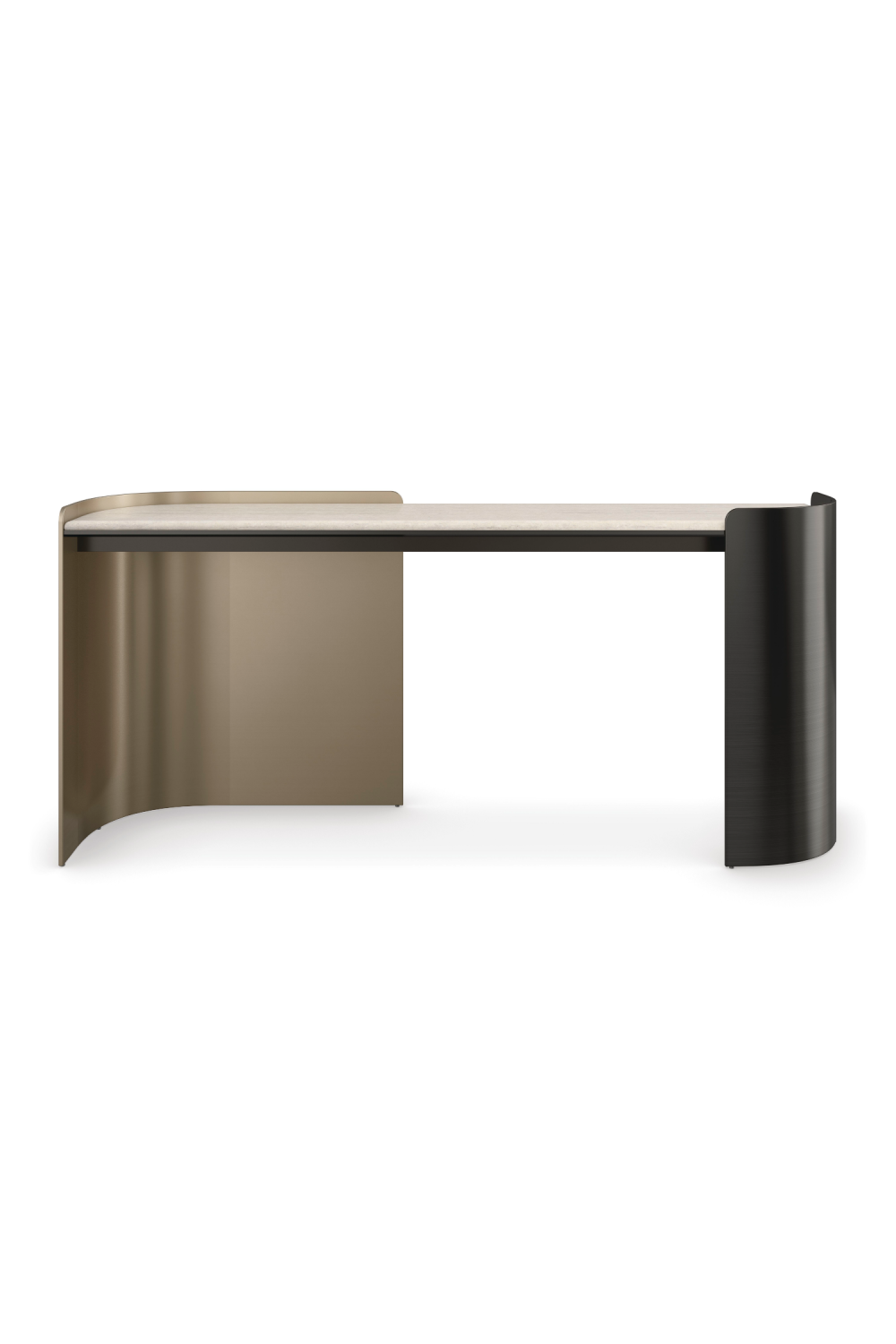 Cream Travertine Modern Desk | Caracole Movement | Caracole.eu.com