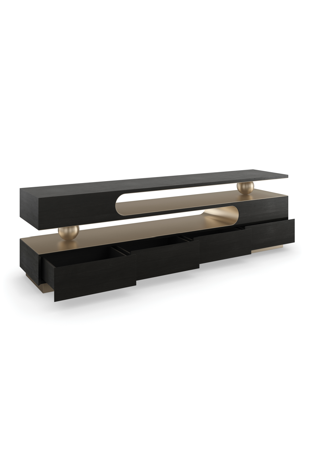 Modern 4-Drawer Media Unit | Caracole Harmony | Caracole.eu.com