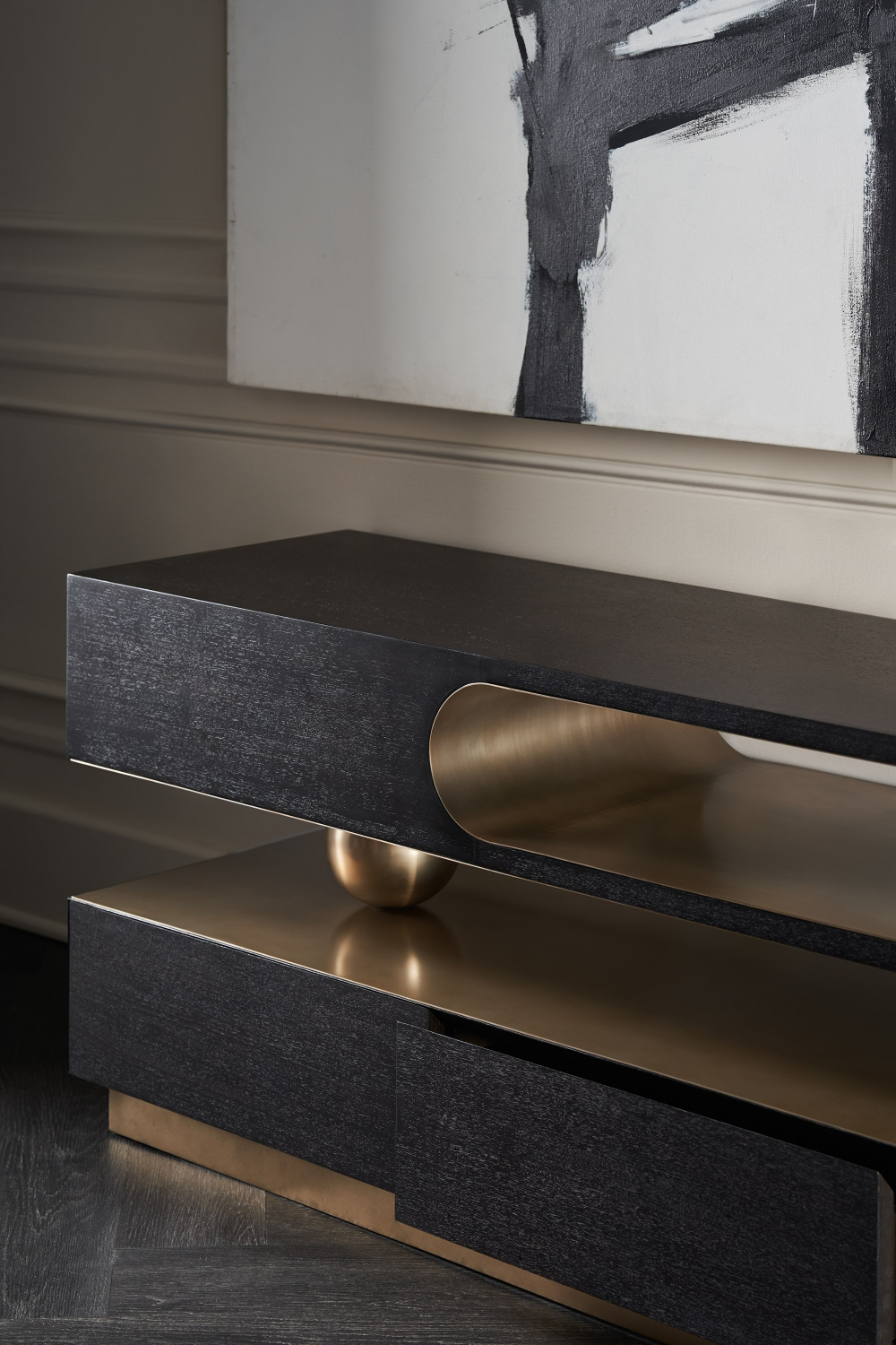 Modern 4-Drawer Media Unit | Caracole Harmony | Caracole.eu.com