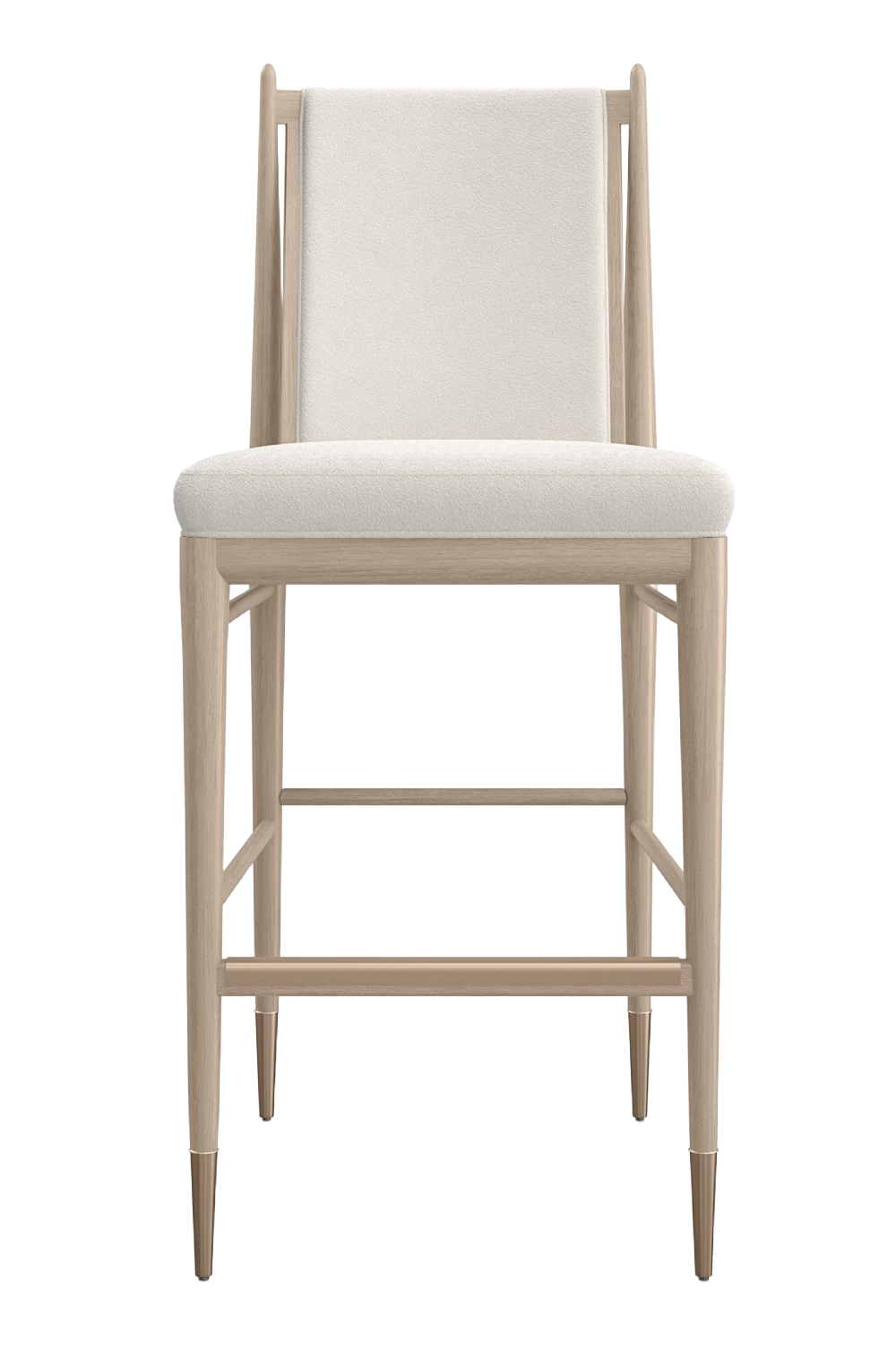 Ivory Bouclé Bar Stool | Caracole Unity | Caracole.eu.com