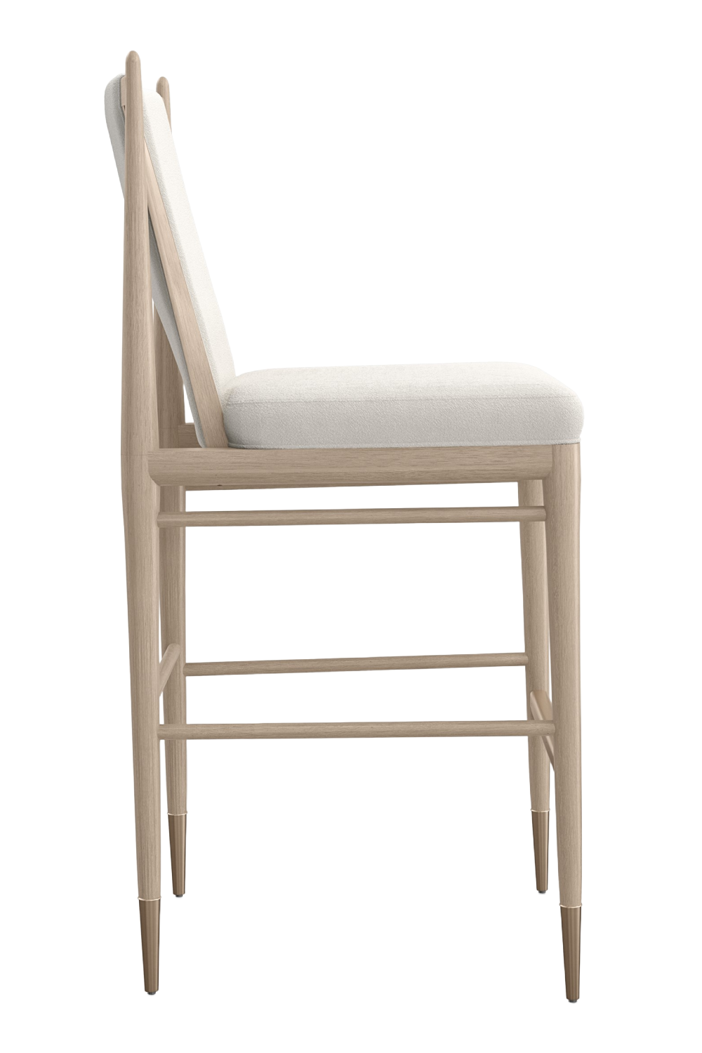 Ivory Bouclé Bar Stool | Caracole Unity | Caracole.eu.com