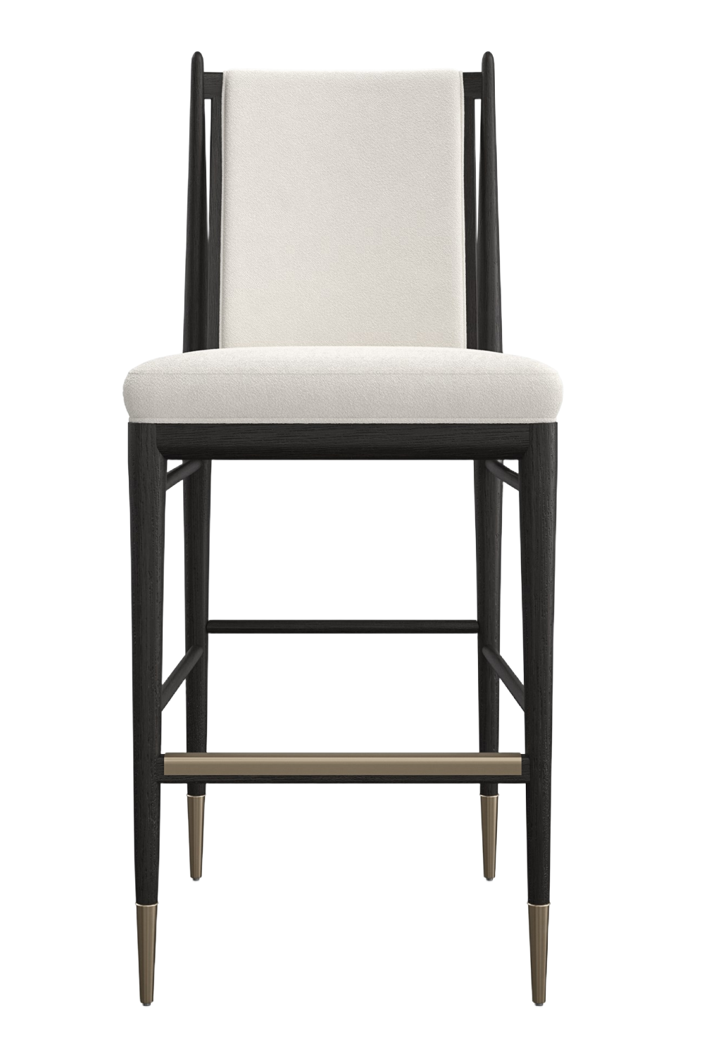 Ivory Bouclé Bar Stool | Caracole Unity | Caracole.eu.com