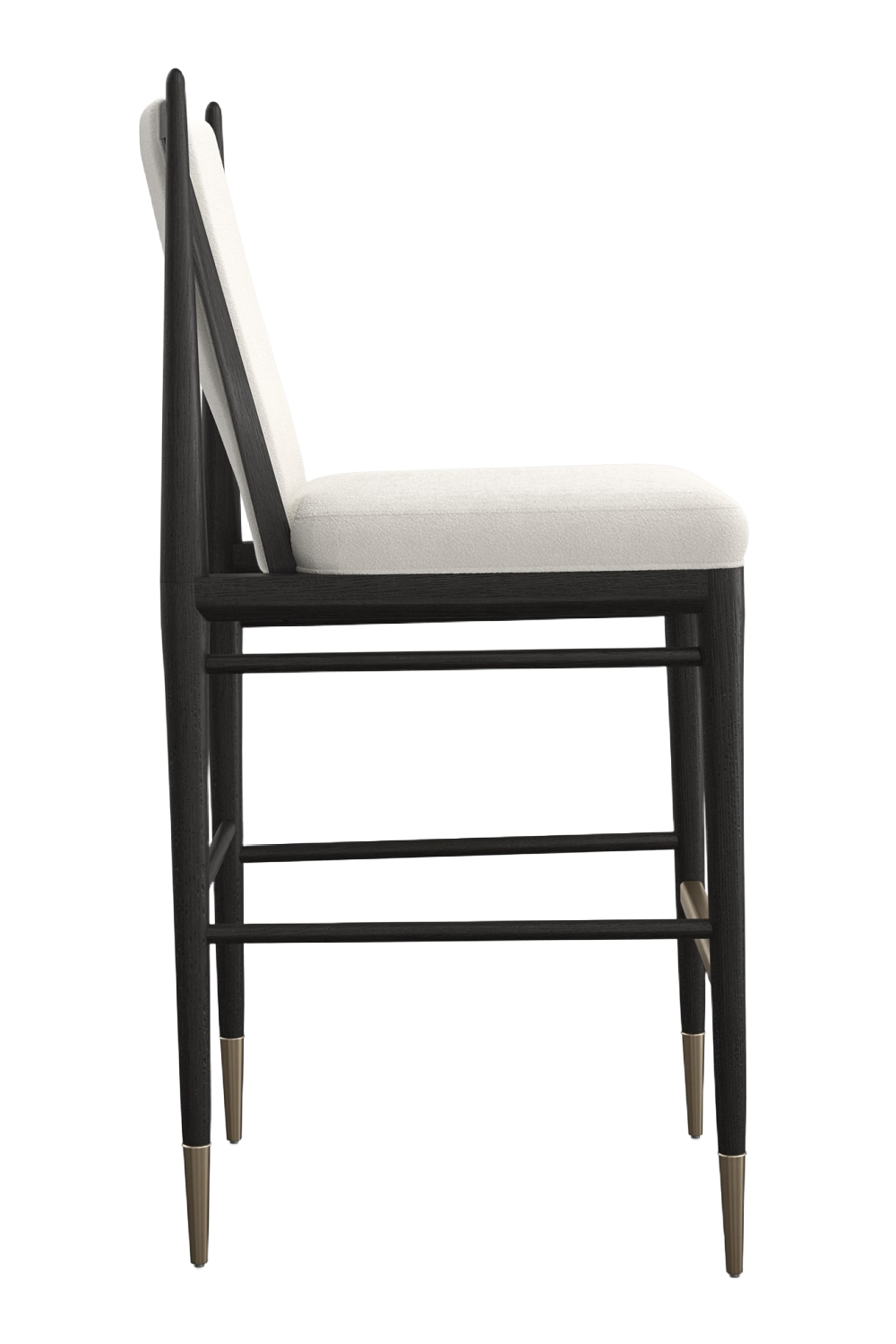 Ivory Bouclé Bar Stool | Caracole Unity | Caracole.eu.com