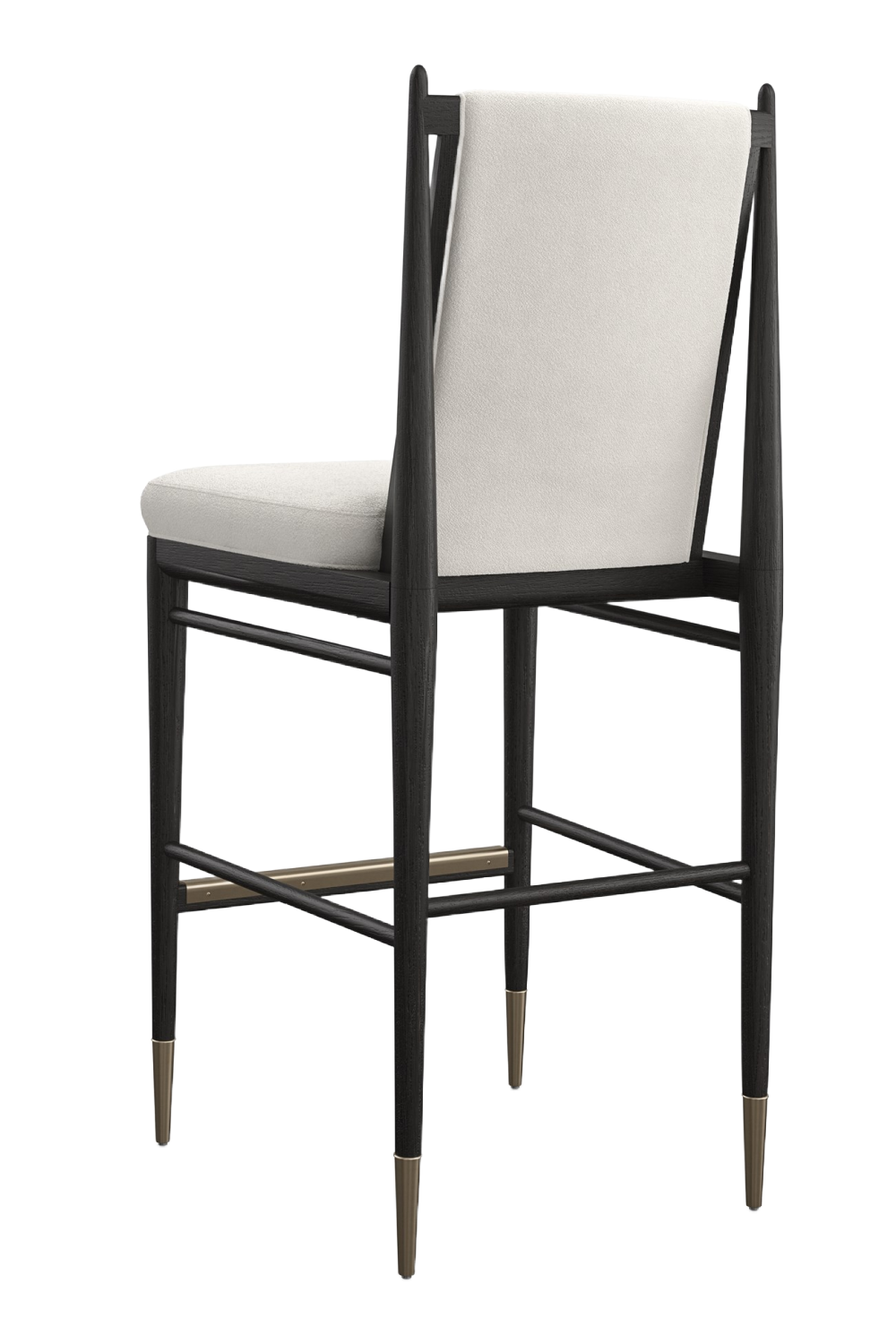 Ivory Bouclé Bar Stool | Caracole Unity | Caracole.eu.com