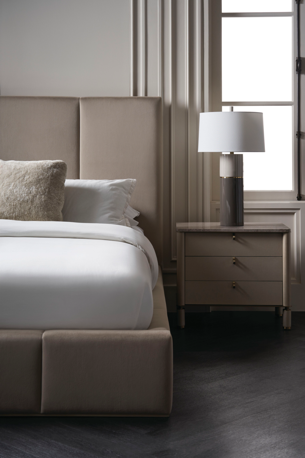 Ecru Upholstered Bed | Caracole Balance | Caracole.eu.com