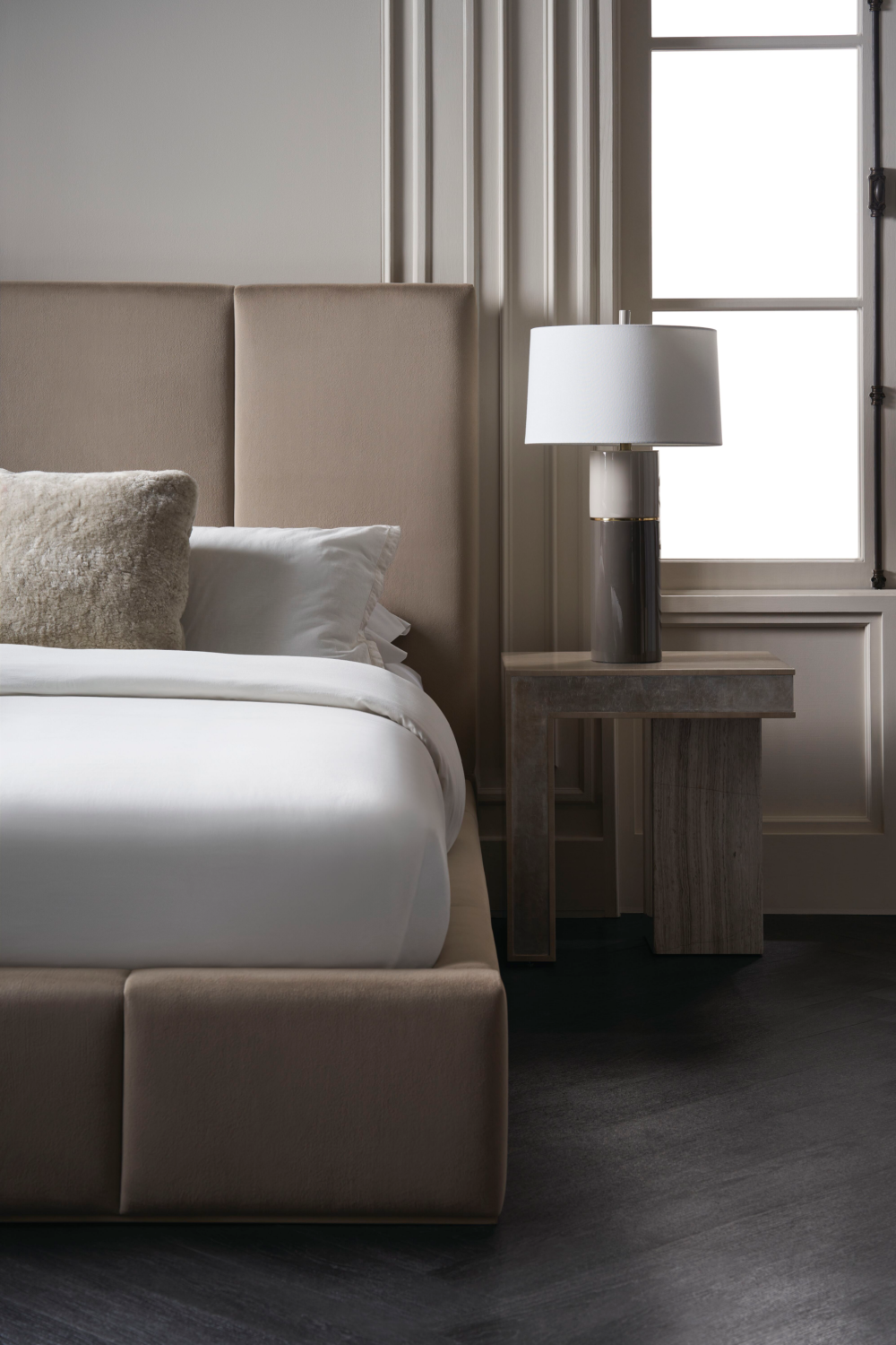 Ecru Upholstered Bed | Caracole Balance | Caracole.eu.com