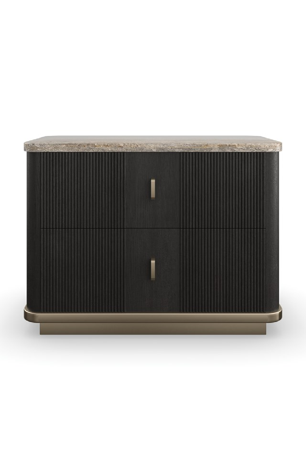 Black Ash 2-Drawer Nightstand | Caracole Rhythm | Oroa.com