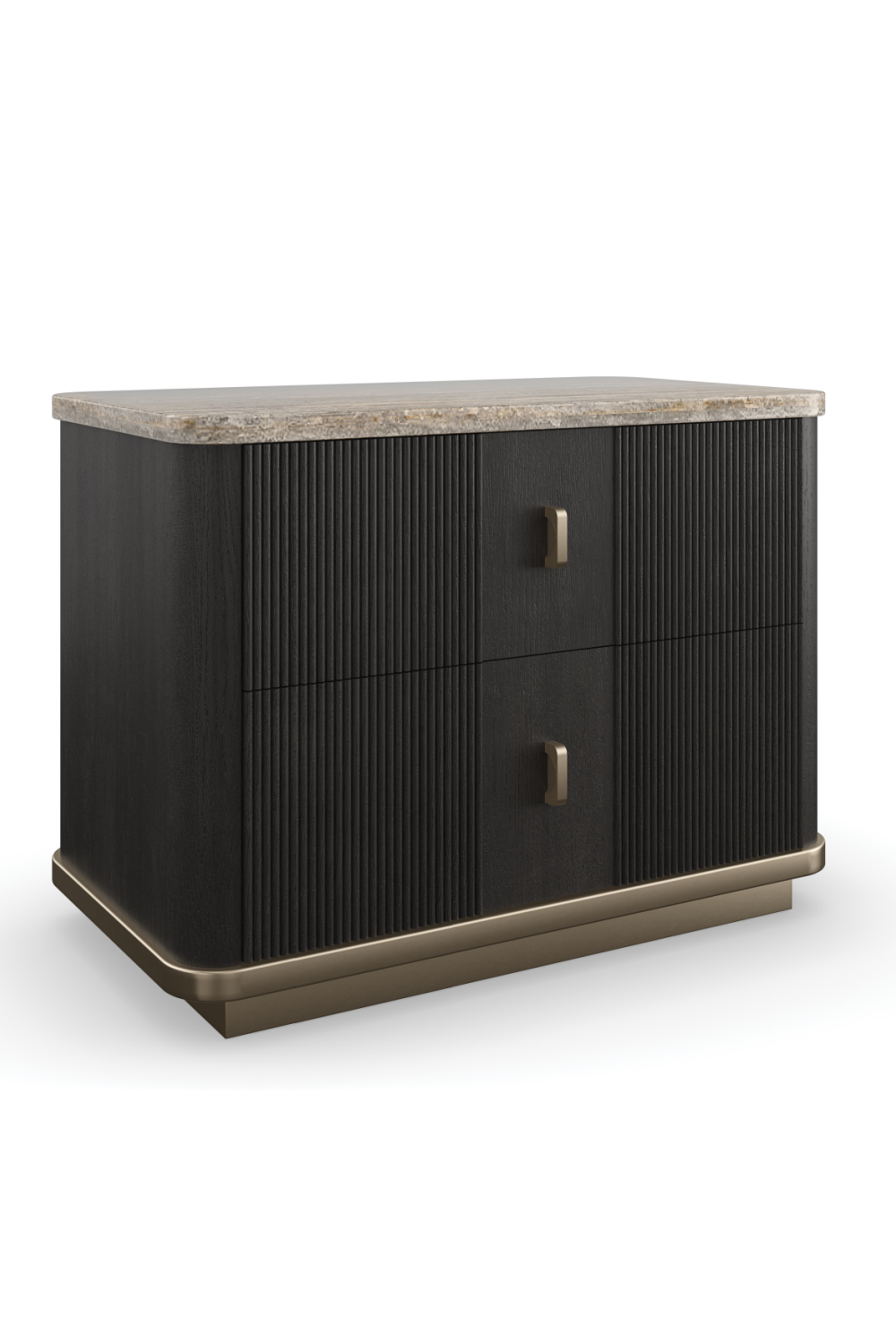 Black Ash 2-Drawer Nightstand | Caracole Rhythm | Oroa.com