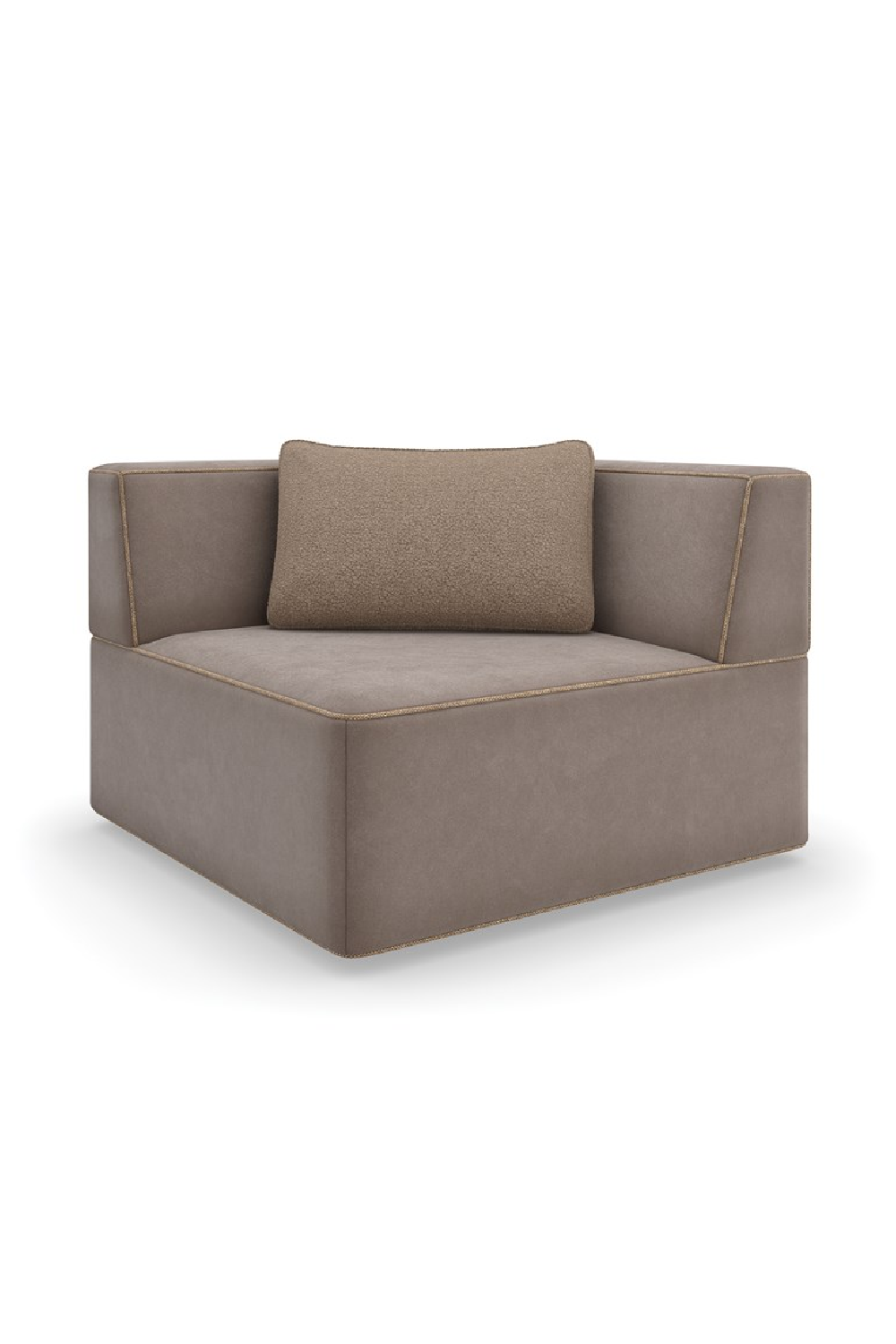 Brown Welted Sectional Sofa | Caracole Marbella | Caracole.eu.com