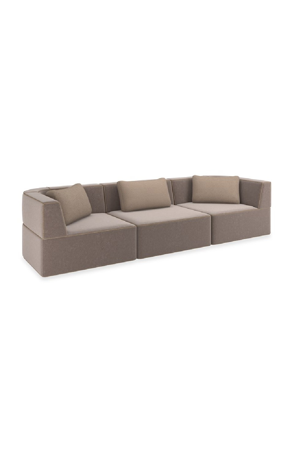 Brown Welted Sectional Sofa | Caracole Marbella | Caracole.eu.com