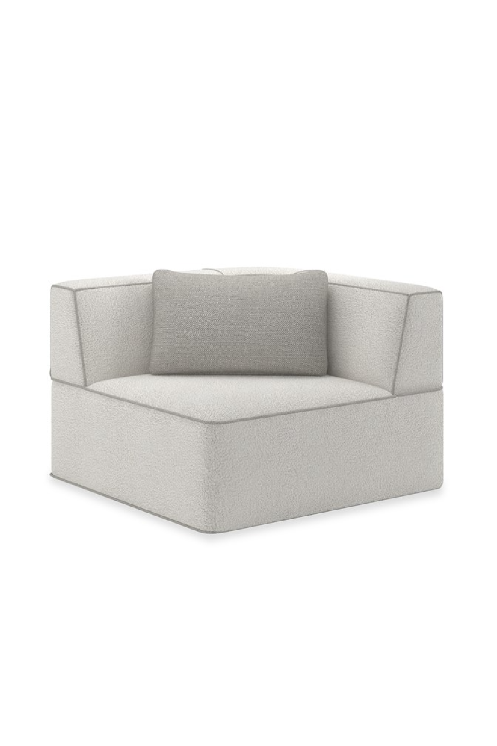 White Welted Sectional Sofa | Caracole Marbella | Caracole.eu.com