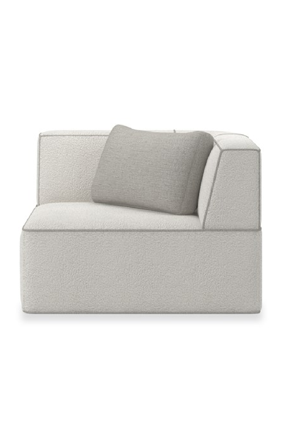 White Welted Sectional Sofa | Caracole Marbella | Caracole.eu.com