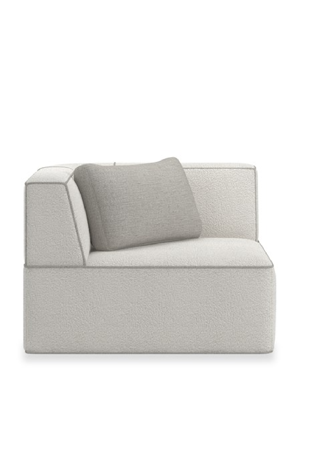 White Welted Sectional Sofa | Caracole Marbella | Caracole.eu.com