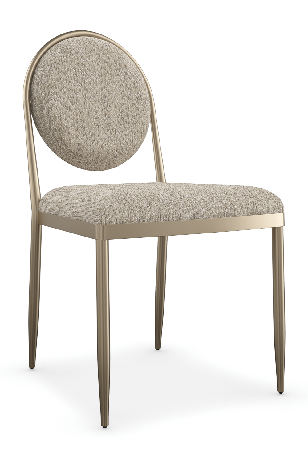 Oval-Back Bouclé Dining Chairs (2) | Caracole Capri | Caracole.eu.com