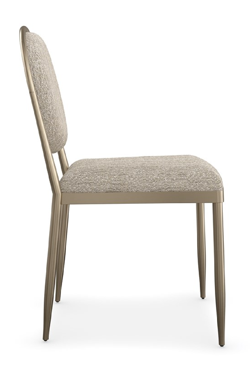 Oval-Back Bouclé Dining Chairs (2) | Caracole Capri | Caracole.eu.com