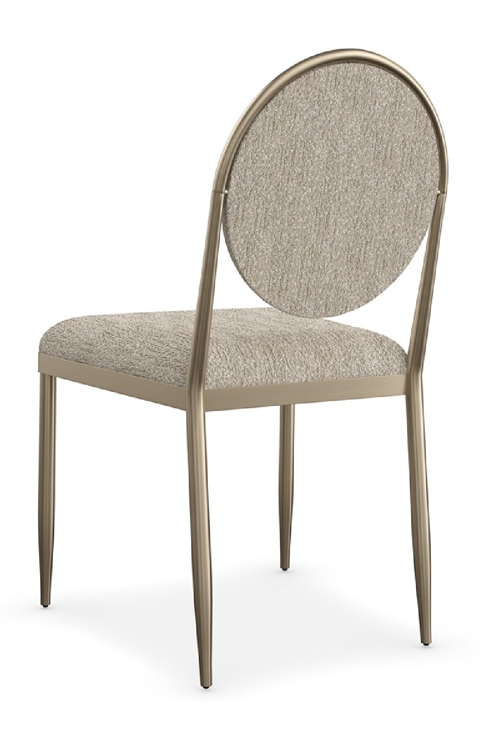Oval-Back Bouclé Dining Chairs (2) | Caracole Capri | Caracole.eu.com