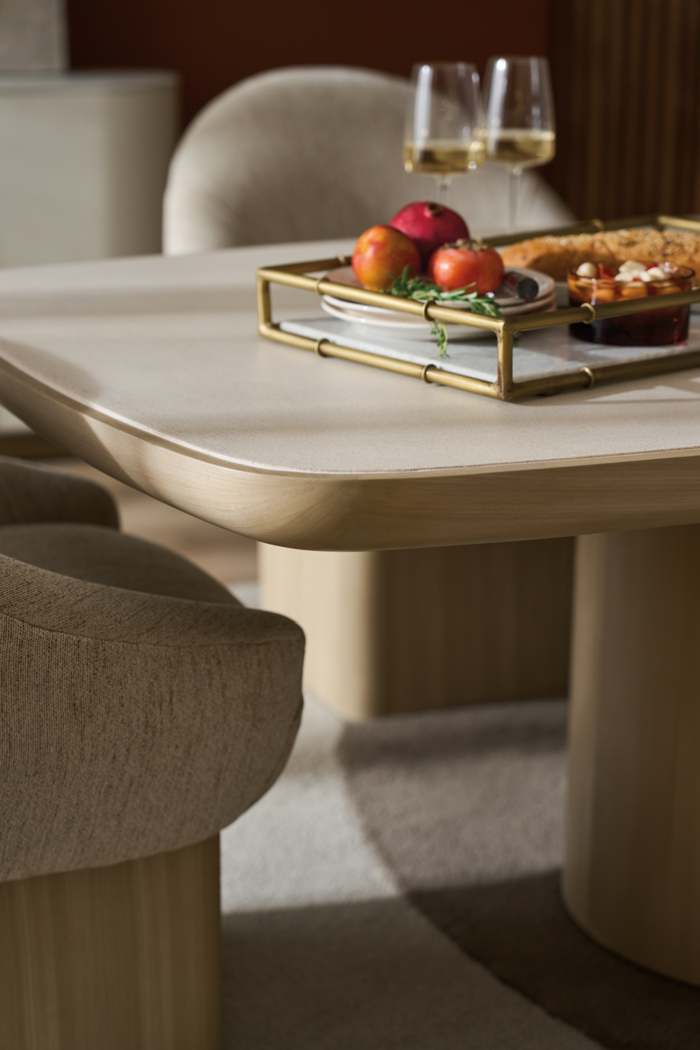 Upholstered Swivel Dining Chair | Caracole Palma | Caracole.eu.com