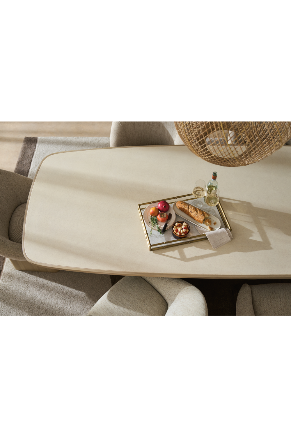 Upholstered Swivel Dining Chair | Caracole Palma | Caracole.eu.com