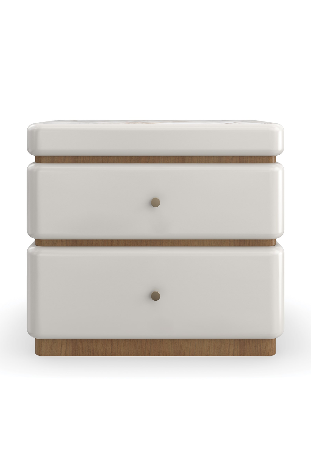 White 2-Drawer Nightstand | Caracole Milos | Caracole.eu.com