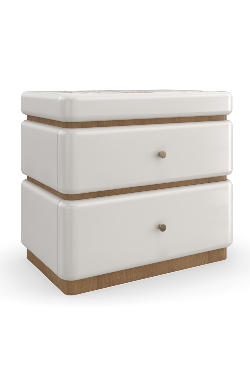 White 2-Drawer Nightstand | Caracole Milos | Caracole.eu.com