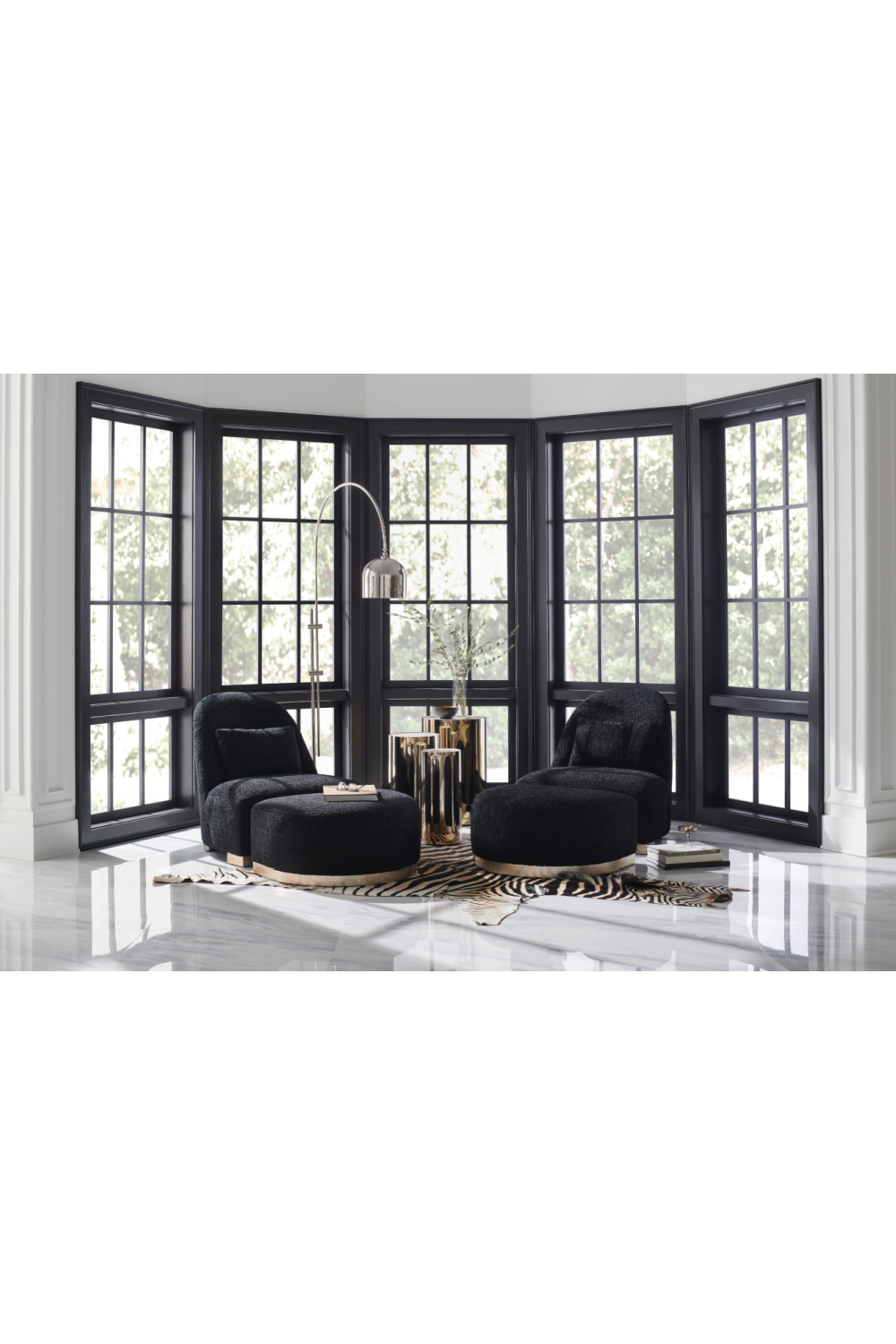 Gray Shearling Lounge Chair | Caracole Act | Caracole.eu.com