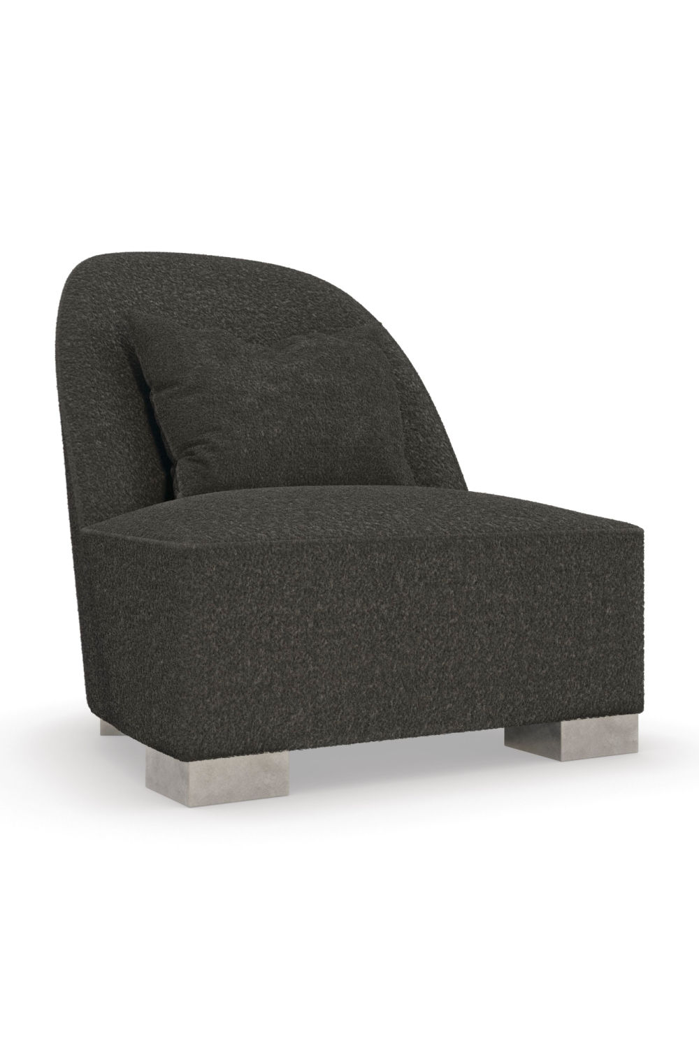 Gray Shearling Lounge Chair | Caracole Act | Caracole.eu.com