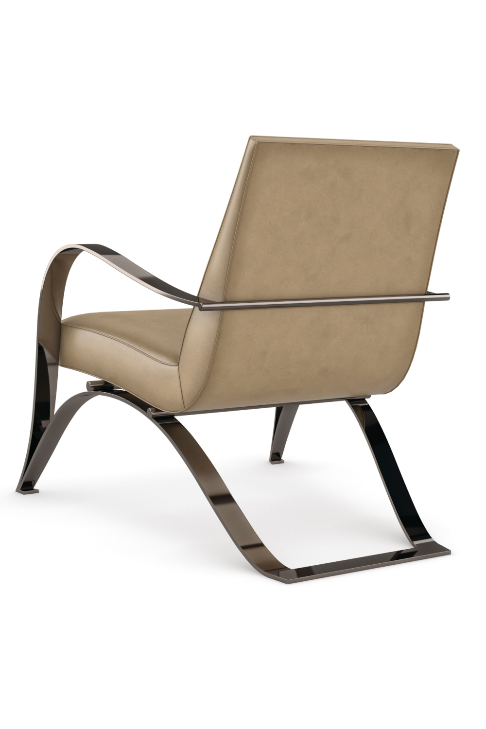 Light Brown Leather Lounge Chair | Caracole Opening Act | Caracole.eu.com