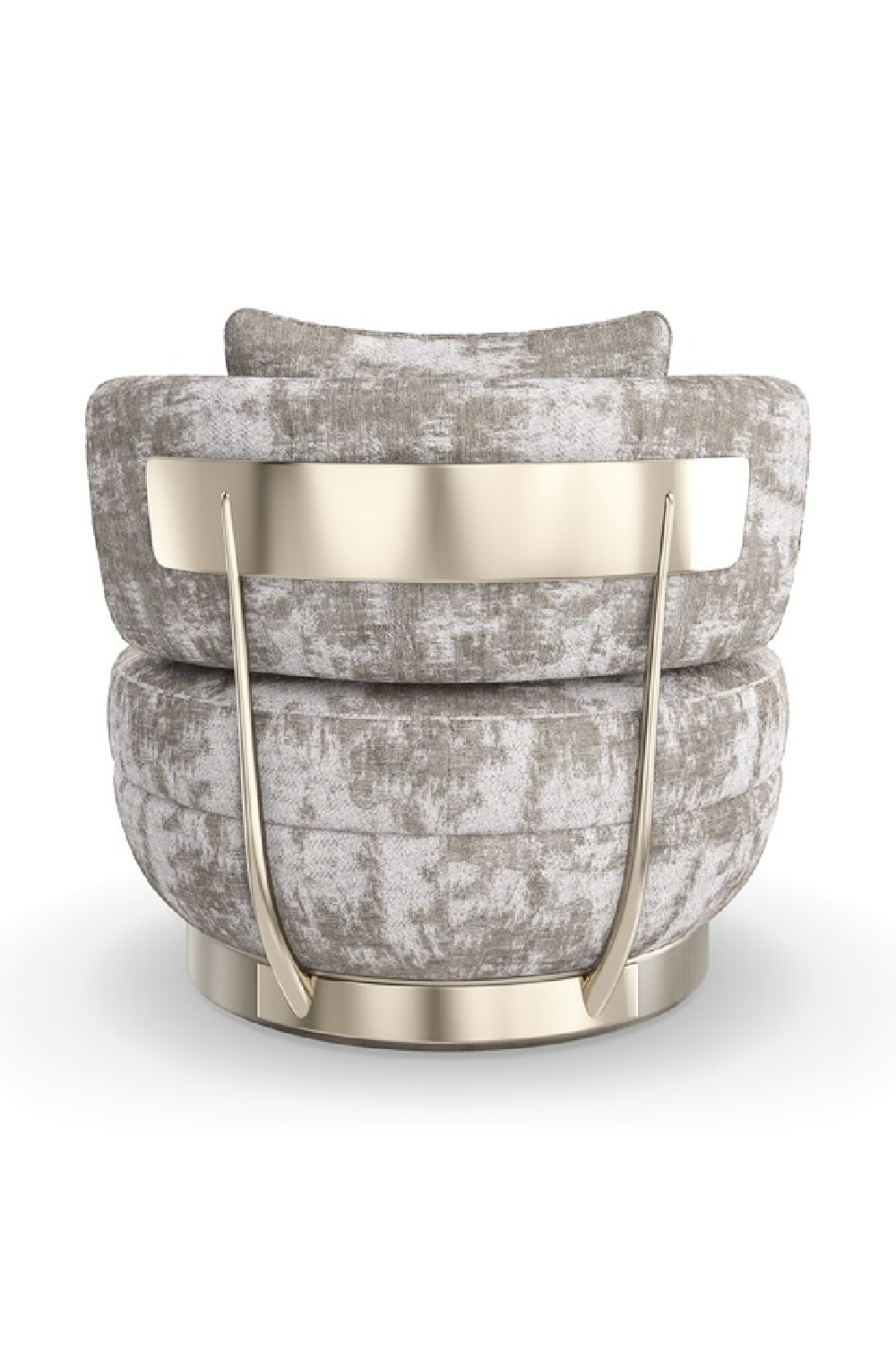 Chenille Swivel Lounge Chair | Caracole Celeste | Caracole.eu.com