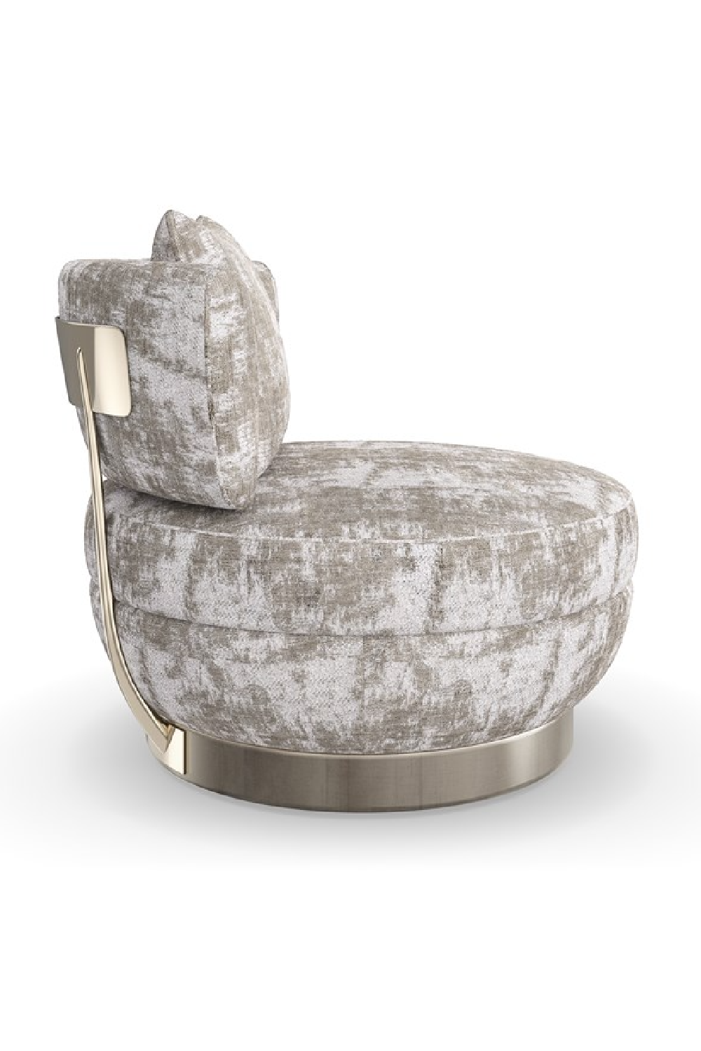 Chenille Swivel Lounge Chair | Caracole Celeste | Caracole.eu.com