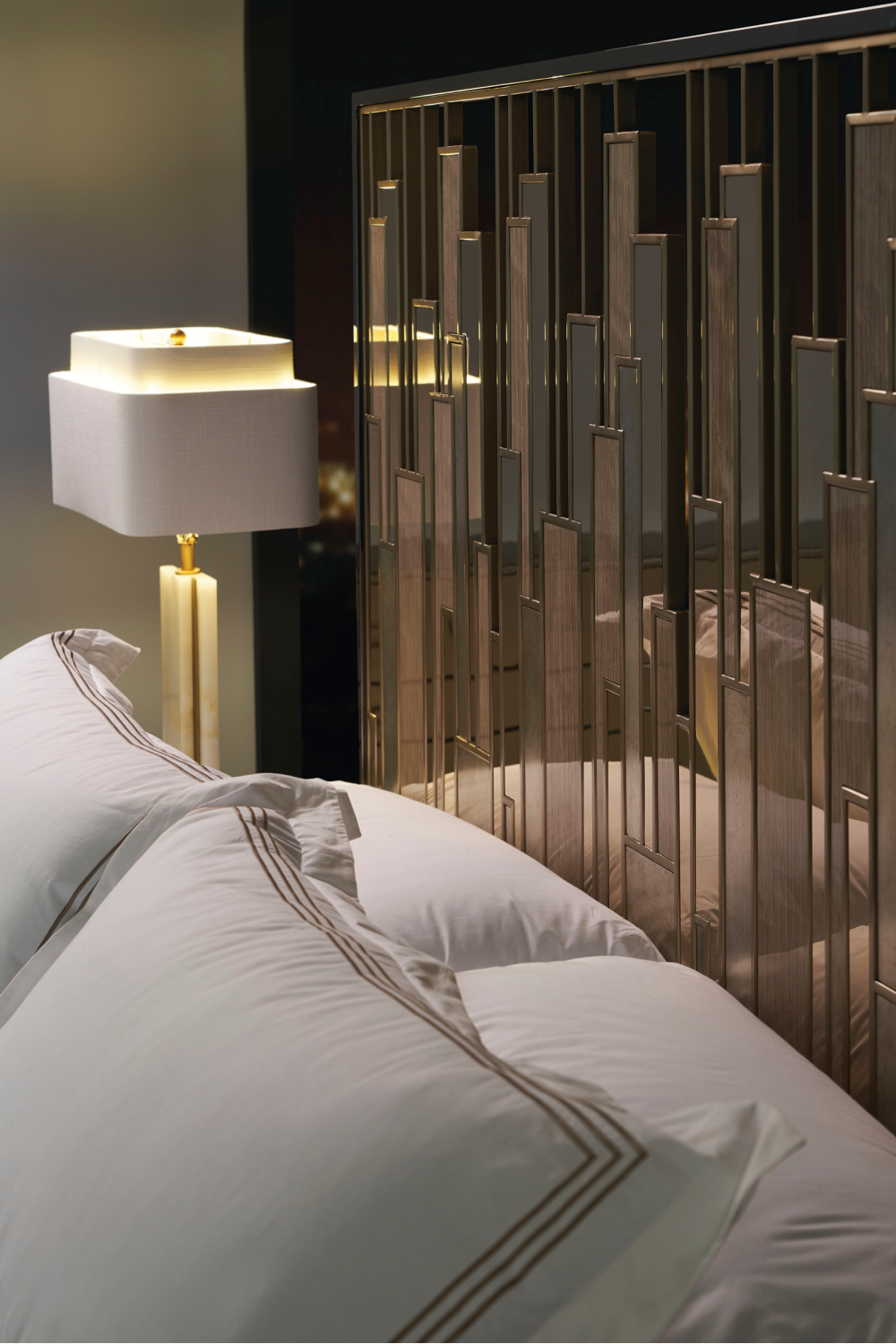 Architectural Metal King Bed | Caracole Cityscape | Caracole.eu.com