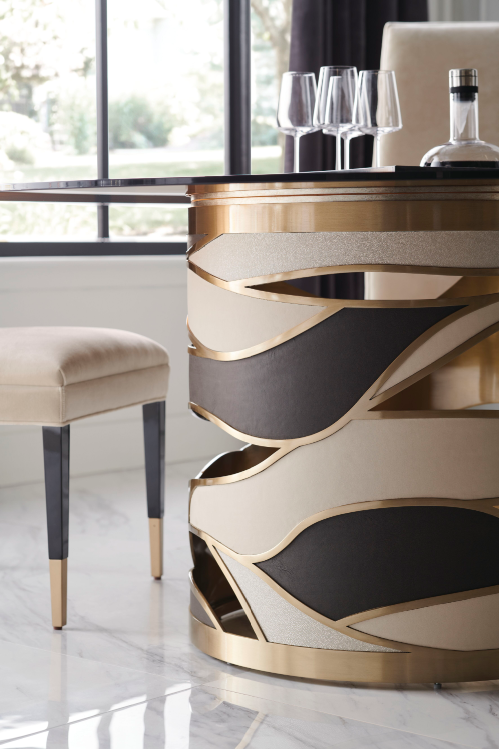 Cream Velvet Dining Chair | Caracole The Masters | Caracole.eu.com