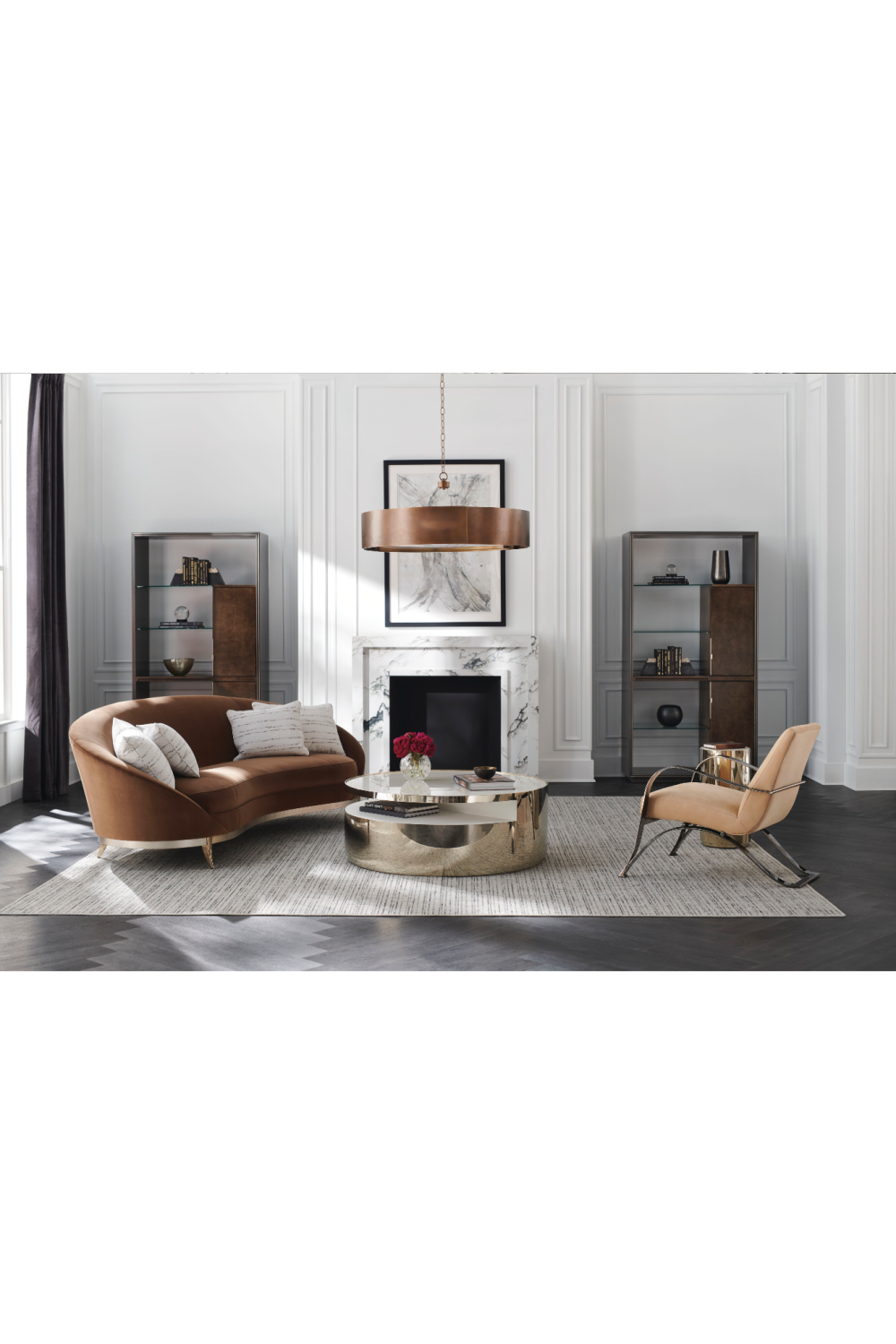 Gold Rotatable Coffee Table | Caracole Turn Style | Caracole.eu.com