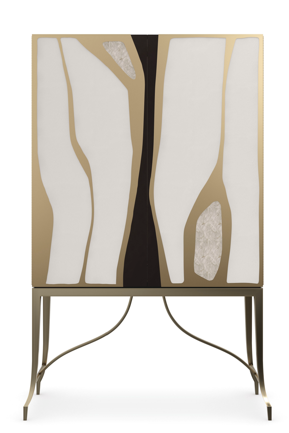 Metallic Modern Bar Cabinet | Caracole Uptown | Caracole.eu.com
