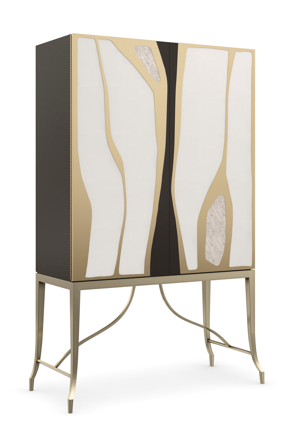 Metallic Modern Bar Cabinet | Caracole Uptown | Caracole.eu.com