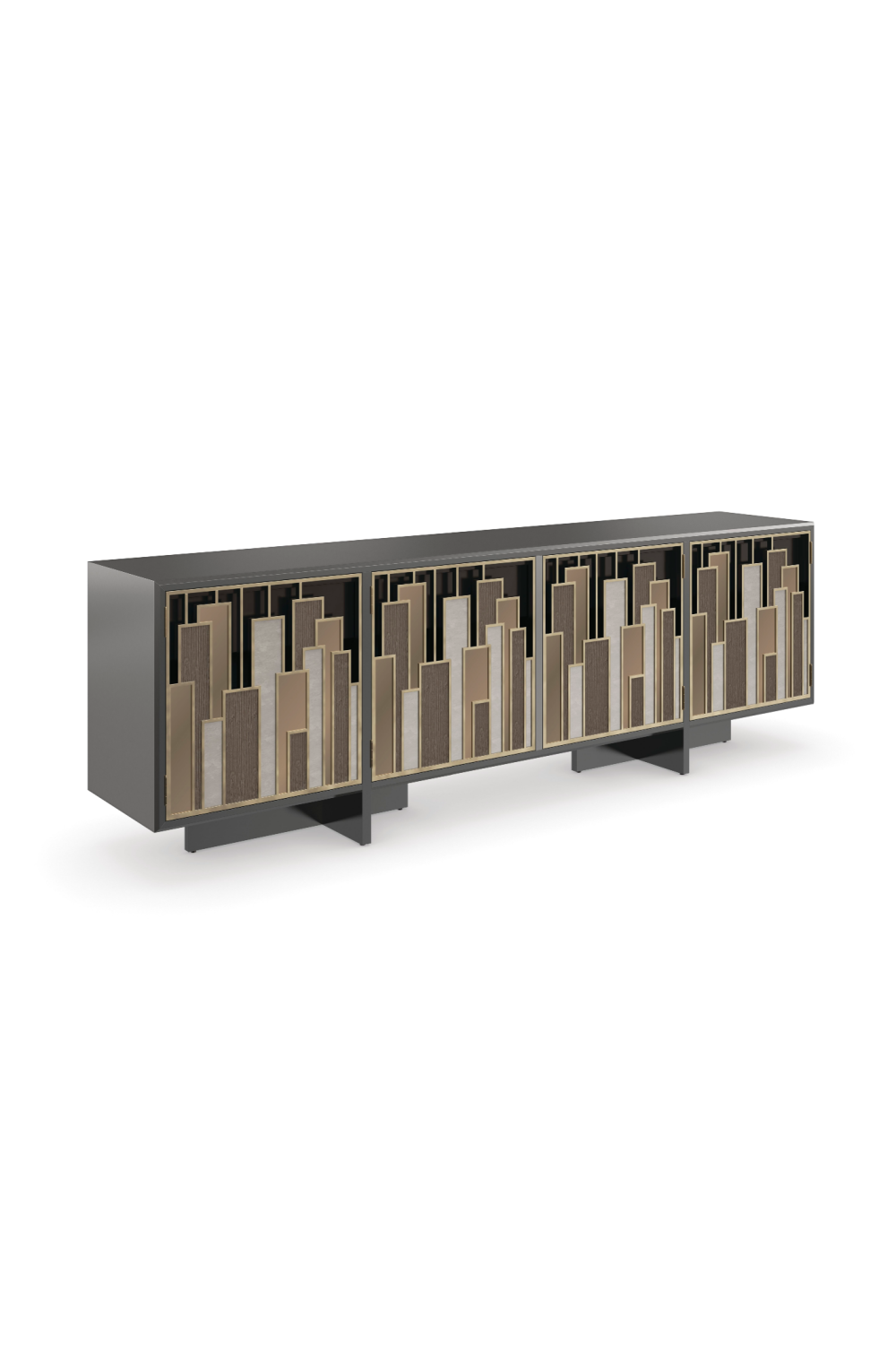Geometric Patterned Media Cabinet | Caracole Midtown | Caracole.EU.com