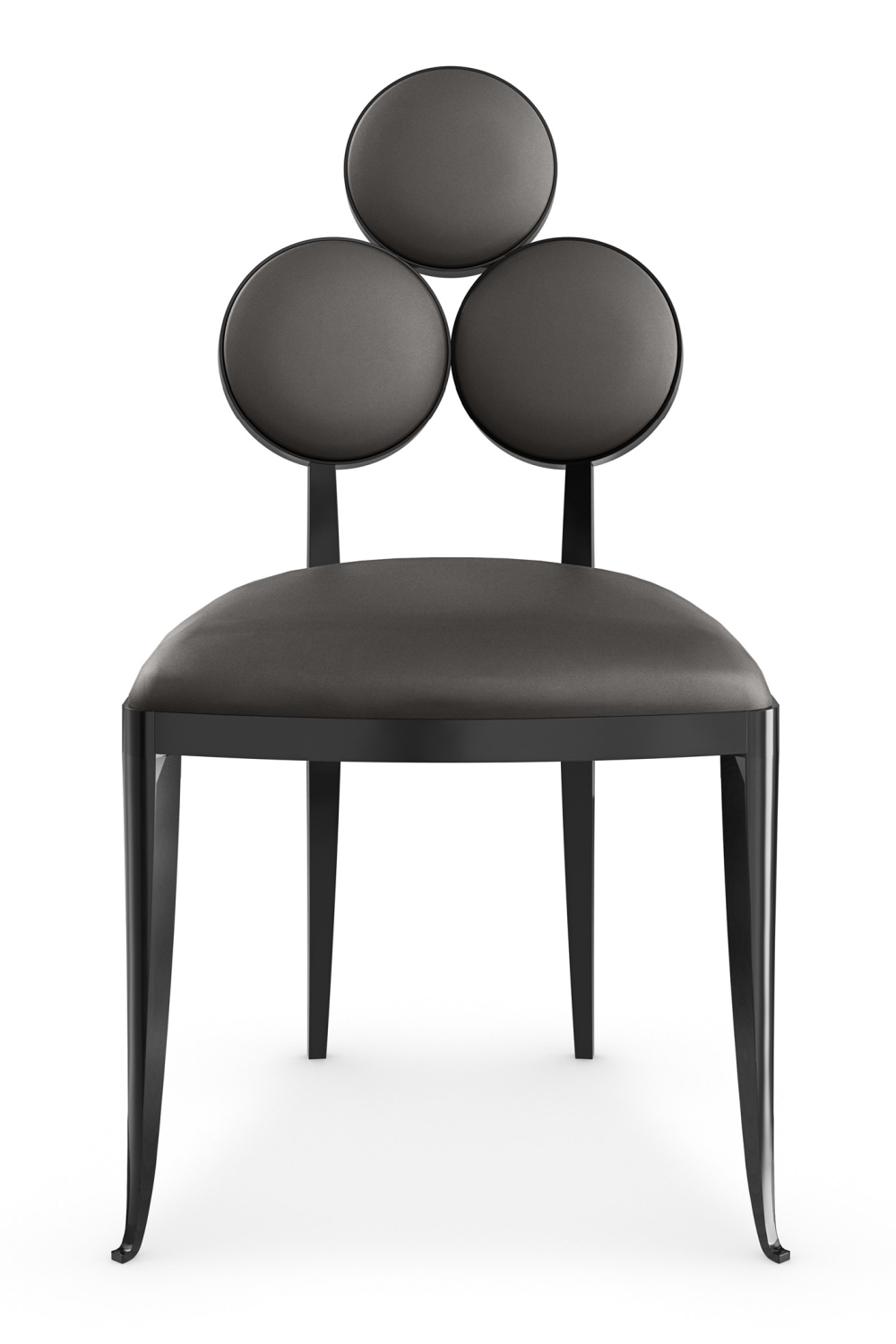 Metallic Vinyl Dining Chairs (2) | Caracole Orion | Caracole.EU.com