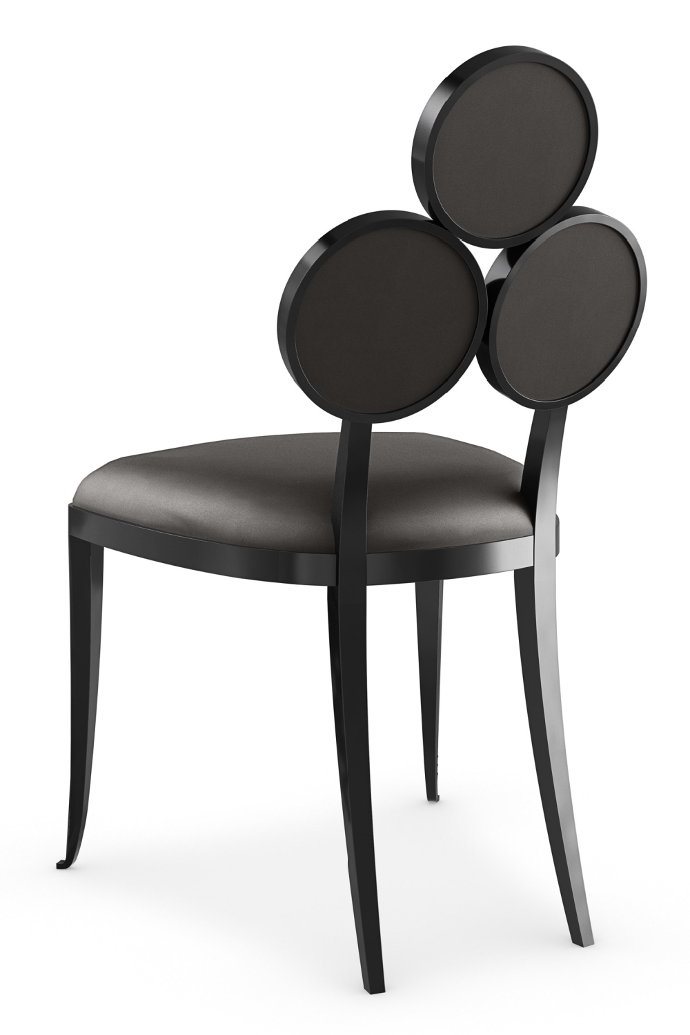 Metallic Vinyl Dining Chairs (2) | Caracole Orion | Caracole.EU.com