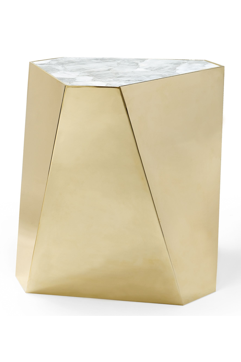 Gold Hexagonal End Table | Caracole The Contempo | Caracole.eu.com