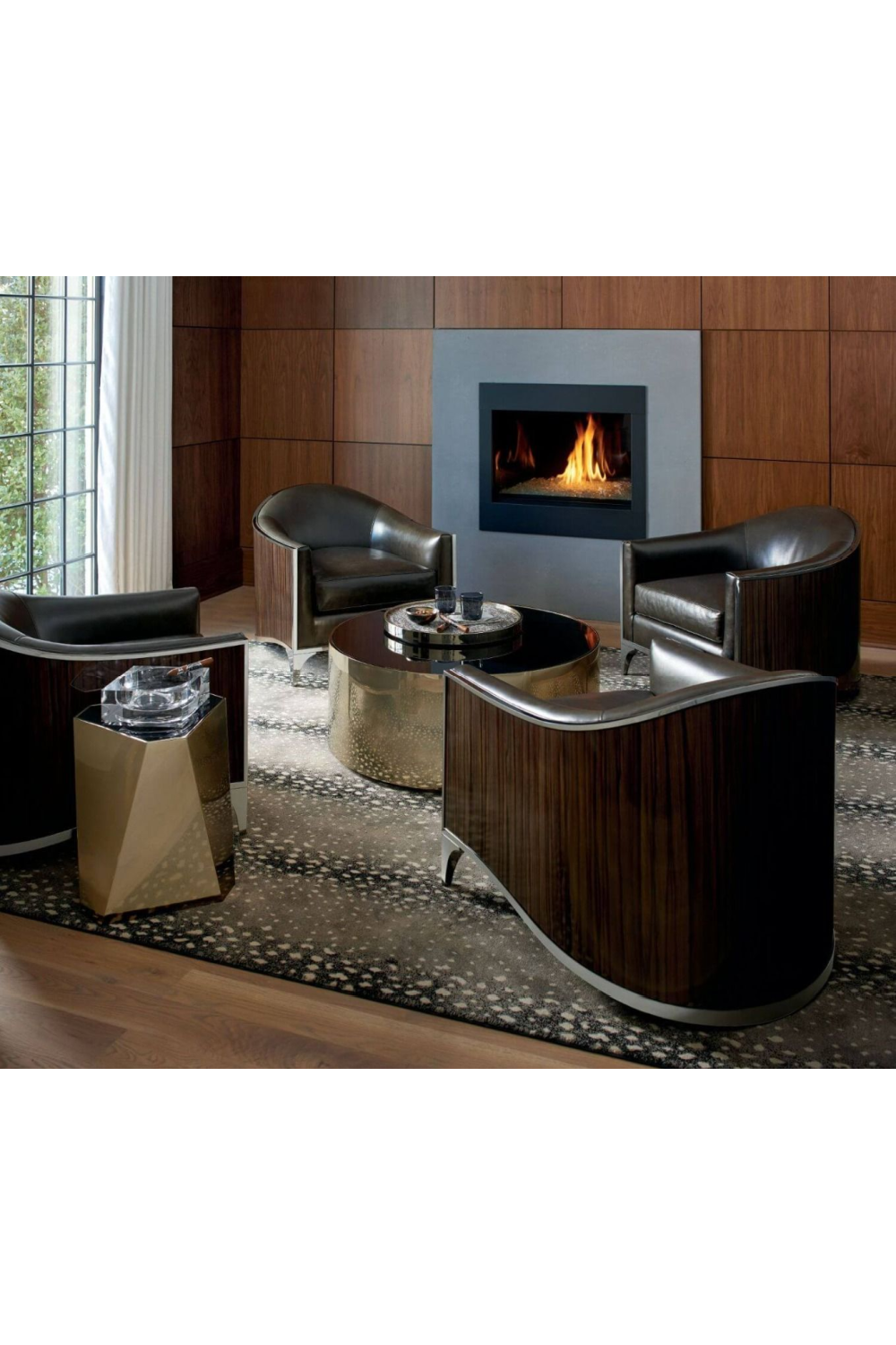 Gold Hexagonal End Table | Caracole The Contempo | Caracole.eu.com