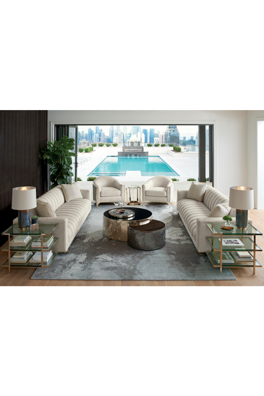 Beveled Crystal Side Table | Caracole The Gem | Caracole.eu.com