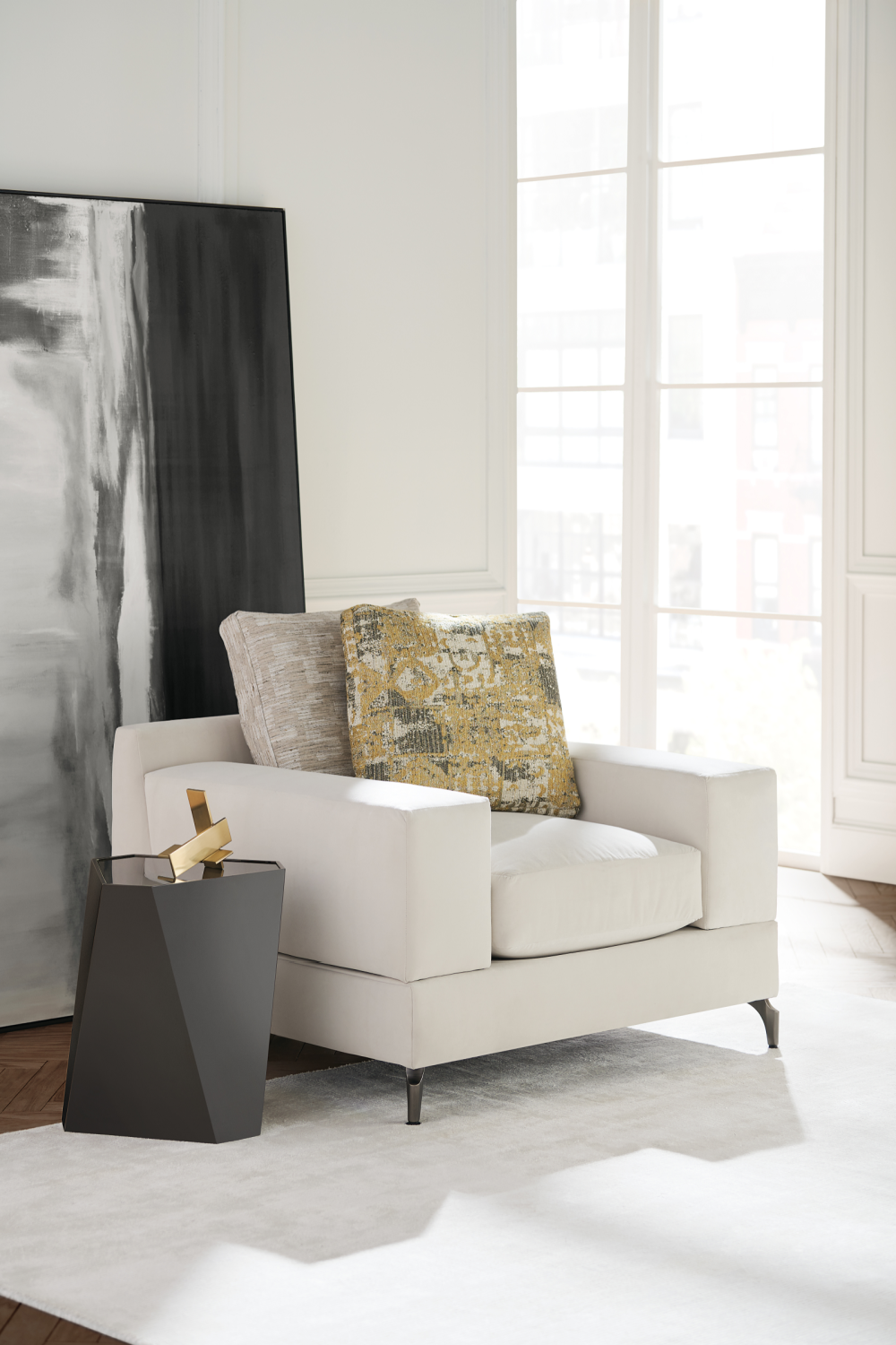 Faceted Metal Side Table | Caracole The Contempo Side | Caracole.eu.com