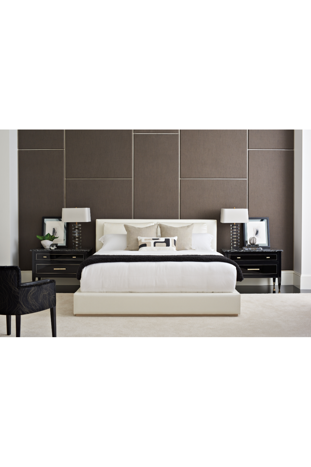 White Modern King Bed | Caracole The Boutique | Caracole.eu.com