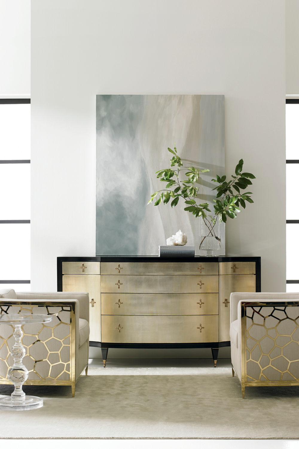 Acrylic Sculpted Side Table | Caracole All Clear | Caracole.eu.com