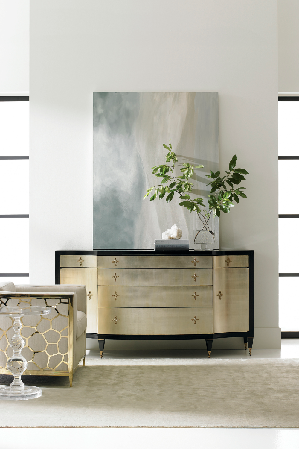 Acrylic Sculpted Side Table | Caracole All Clear | Caracole.eu.com