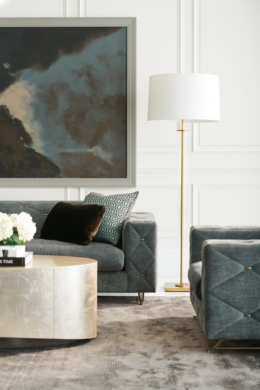 Metallic Leaf Coffee Table | Caracole Come Oval Here | Caracole.eu.com