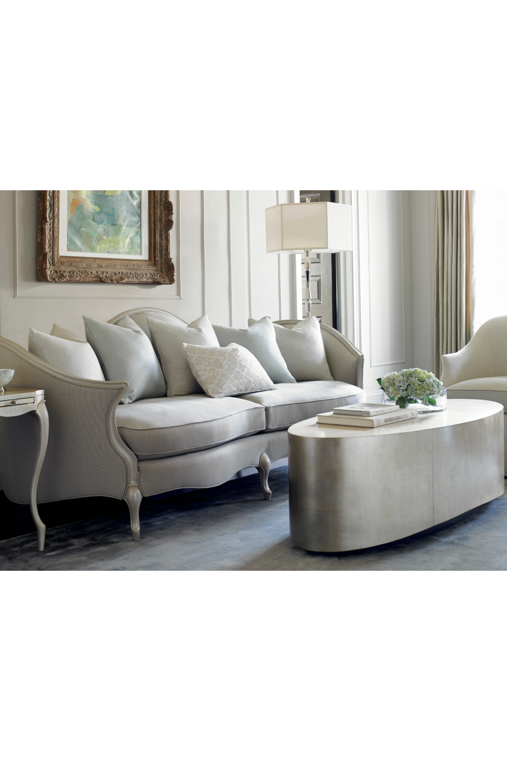 Metallic Leaf Coffee Table | Caracole Come Oval Here | Caracole.eu.com