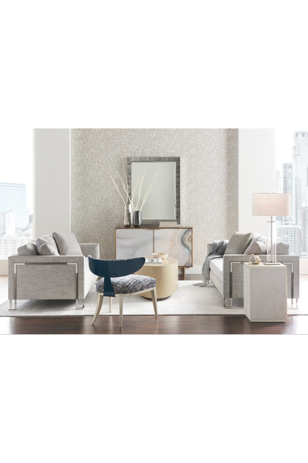 Metallic Leaf Coffee Table | Caracole Come Oval Here | Caracole.eu.com