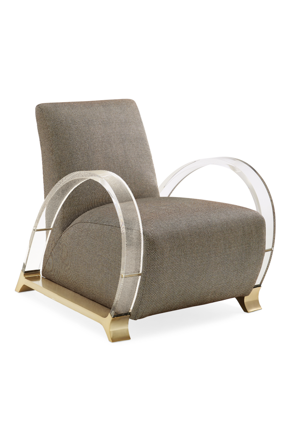 Acrylic Armed Lounge Chair | Caracole Arch Support | Caracole.eu.com